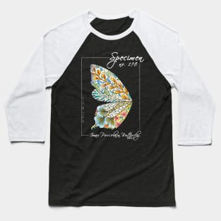 Imari Porcelain Butterfly | Vintage Modern Zoological Print White Baseball T-Shirt